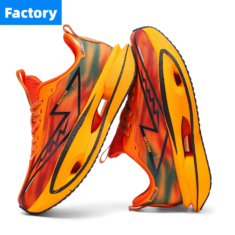 Chaussures de course Marathon Spécialité Homme Sport Plaque Carbone Respirantes Ultralégères Femme Confortables Athlétiques Amorti Stabilité Baskets