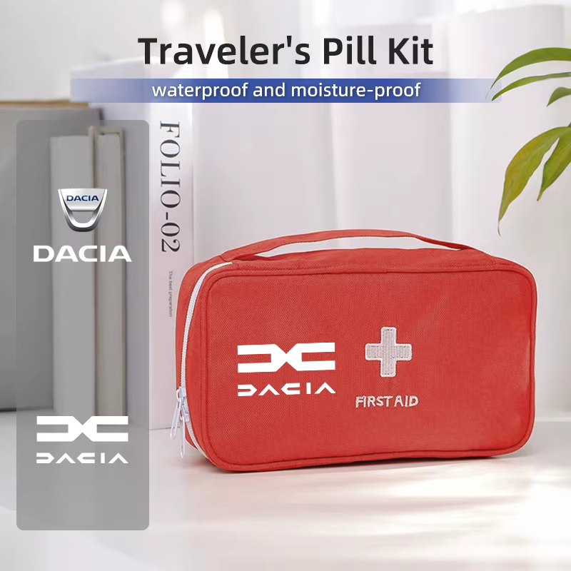 Accessoires de voiture, Kit de premiers secours, sac à médicaments Portable, boîte d'urgence extérieure pour Dacia Duster Logan Sandero Lodgy Dokker Stepway