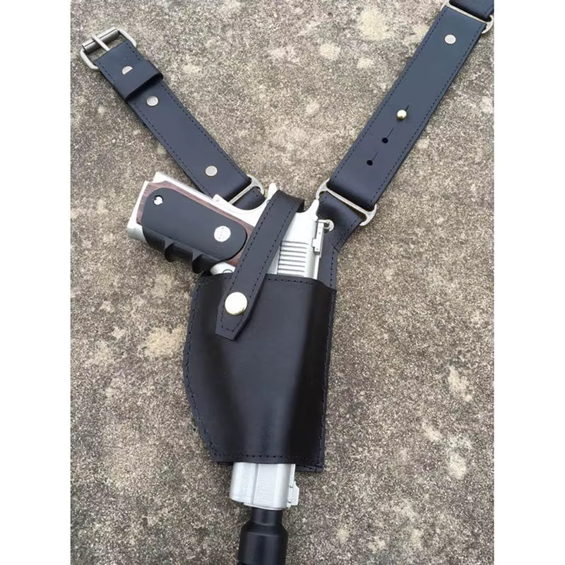 Étui à Double pistolet Steampunk en cuir PU, porte-pistolet, sac de harnais, Hitman Agent 47, accessoires de Costumes de Cosplay de Cowboy Pirate