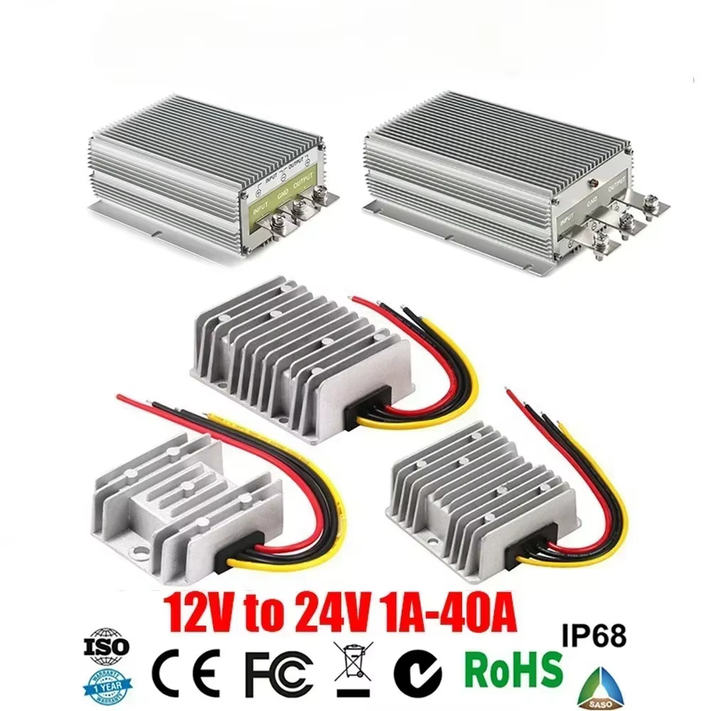 Convertisseur DC Boost pour voitures, Booster RoHS, Booster Sochi, Tension de bateau et de véhicule, Power Tech, 12V à 24V, 1A-30A