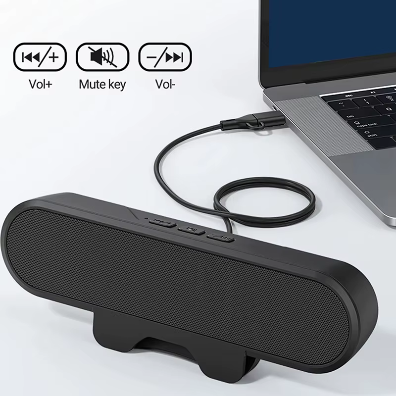 Mini Enceinte Soundbar Portable USB Filaire pour Ordinateur, TV, PC, Ordinateur Portable, Bureau - Subwoofer, Boîte à Son, Musique, Caixa De Som, Bocina, Coluna