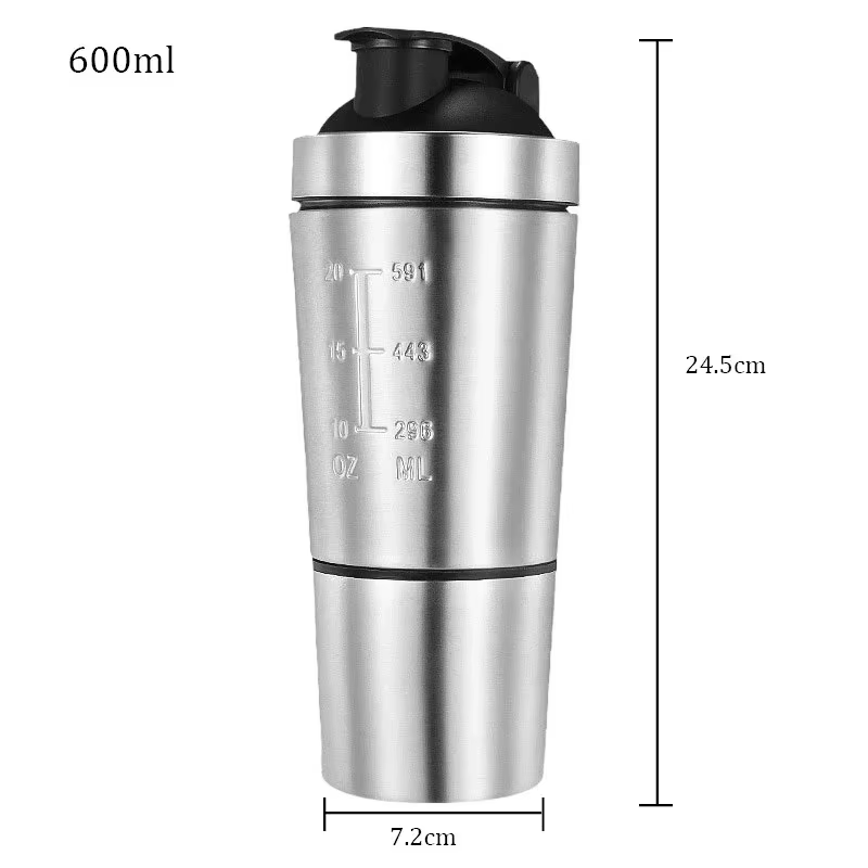 Nouvelle bouteille d'eau détachable Double couche en acier inoxydable