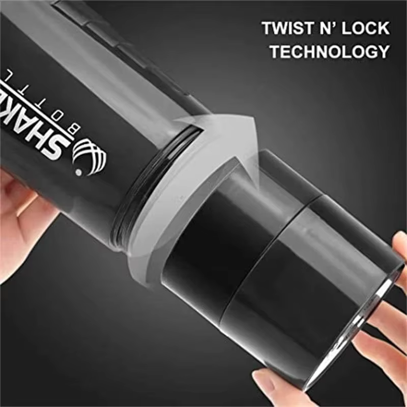 Shaker à protéines Portable avec récipient de stockage de poudre