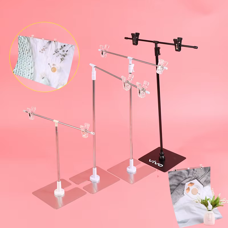 Support de toile de fond professionnel en forme de T, accessoires de photographie, support d'affiche, studio photo, appareil photo