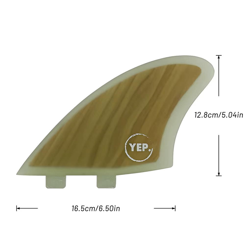 Ailerons de surf en bambou UPSURF FCS Twin Tabs, ailerons haute performance en fibre de verre K2 pour planche de surf, ailerons de quille pour funboard, pour sports nautiques