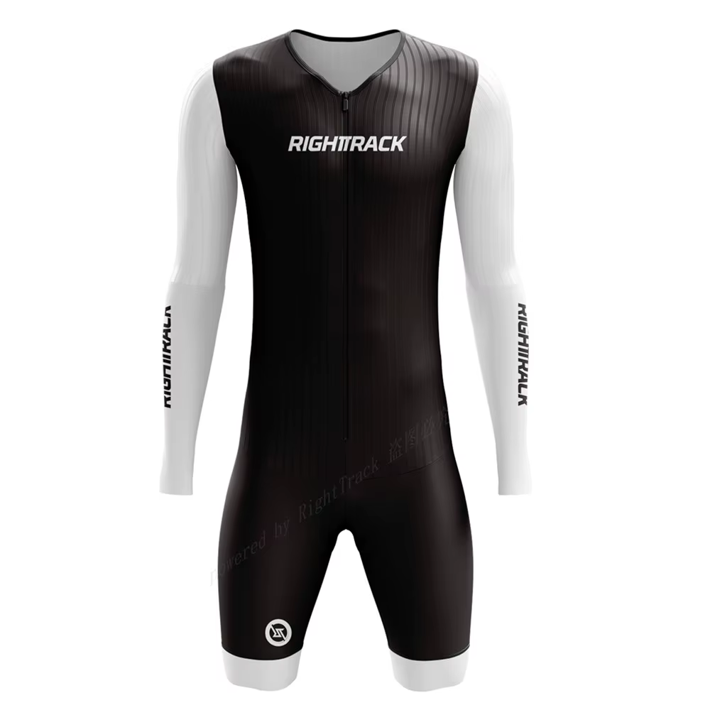 Righttrack Sport hommes cyclisme combinaison Performance à manches longues séchage rapide Protection Uv Speedsuit Trisuit vélo de route vtt vêtements