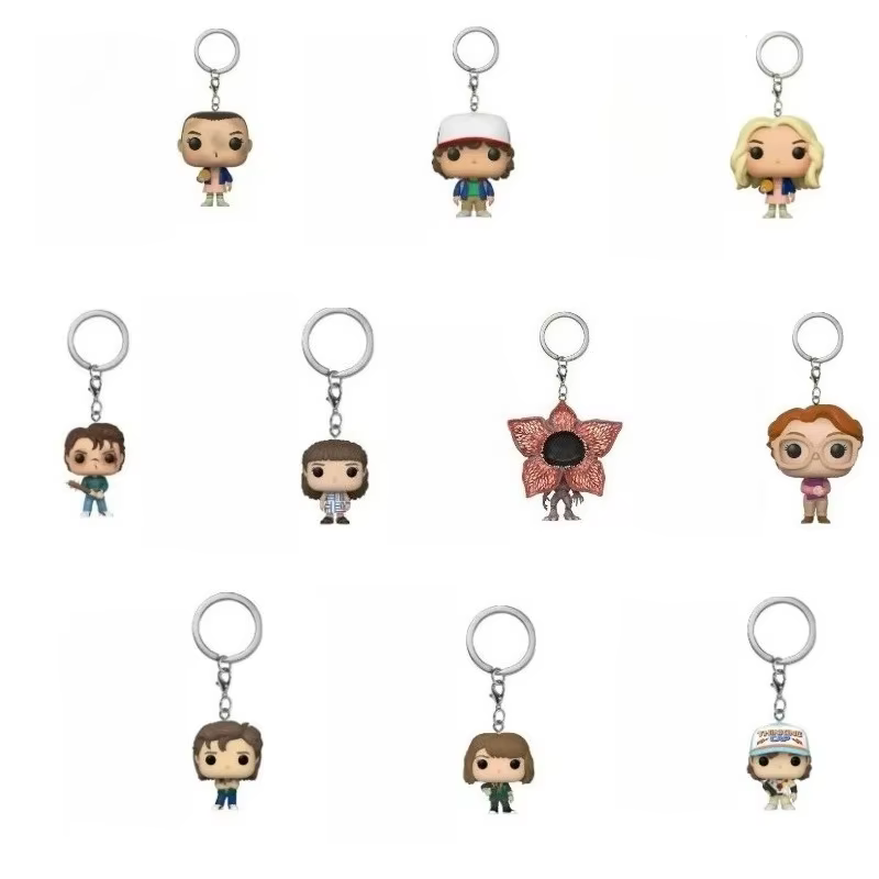 Porte-clés Personnage de la Série TV Stranger Things, Mini Figurine Mignonne, Breloque de Sac à Collectionner, Cadeau Idéal pour les Fans