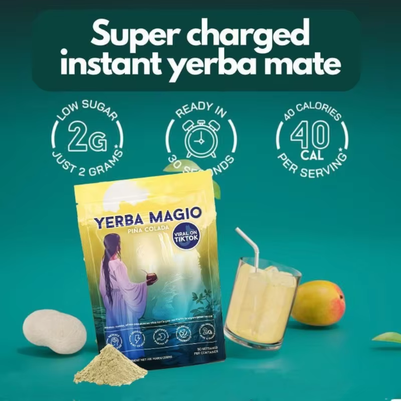 Poudre diététique à base de Yerba Mate