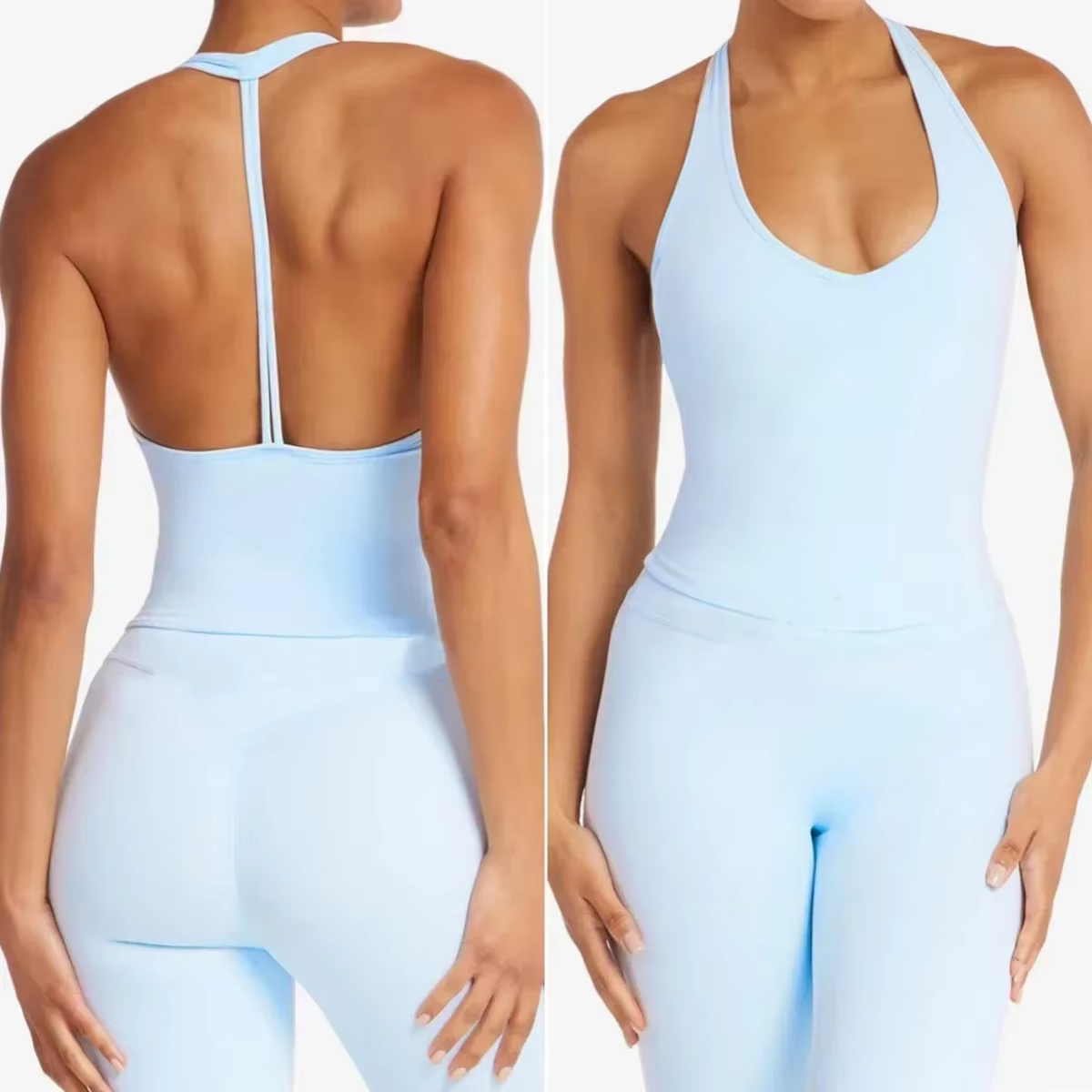 Débardeur de sport sexy pour femme avec soutien-gorge intégré et coussinets