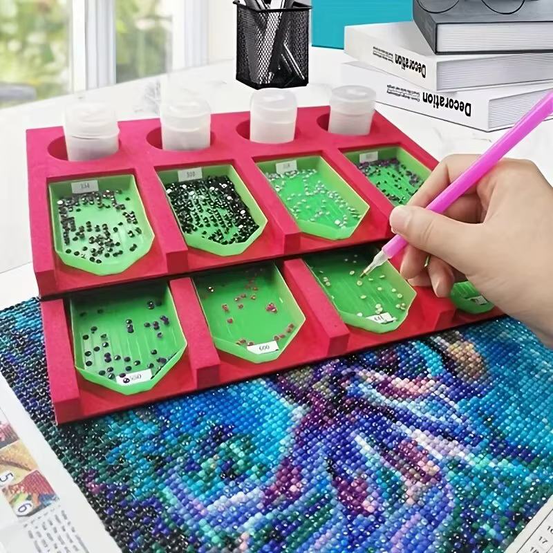 Plateau d'accessoires de peinture diamant, organisateur pour boîtes de rangement, conteneurs, 1 pièce
