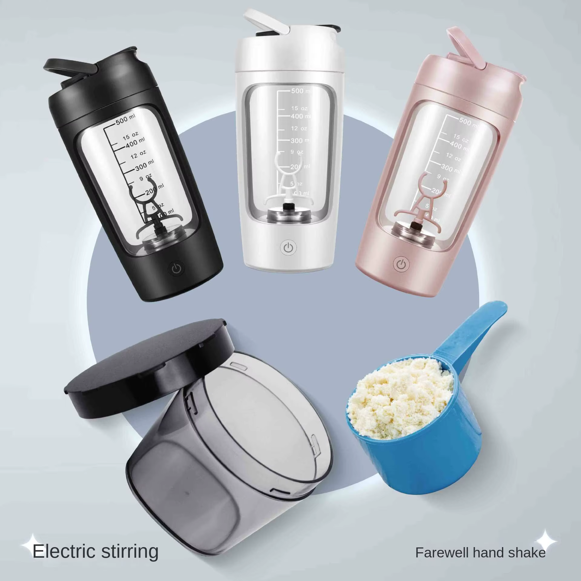 Bouteille de Whey Shaker Électrique Portable USB