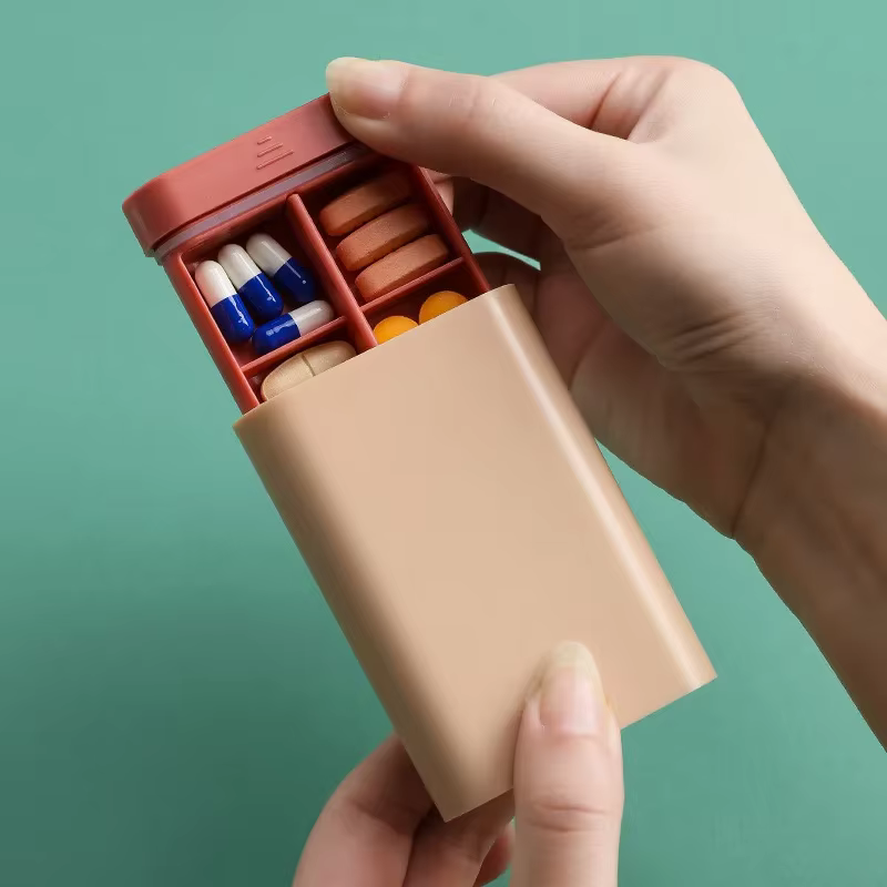 Mini petite boîte à vitamines de voyage Portable