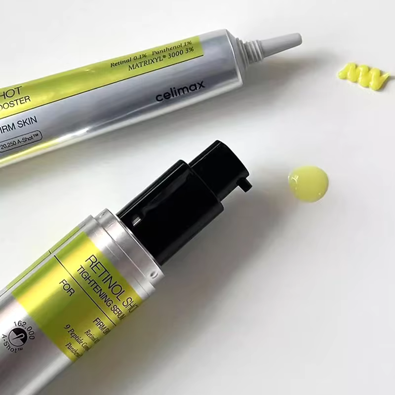 Coffret Coréen Celimax au Rétinal : Soin Hydratant et Raffermissant, Booster de Tonicité, Crème Visage et Sérum Contour des Yeux Réparateur Anti-Cernes