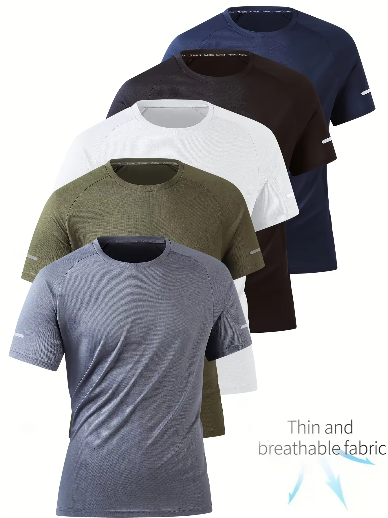 Vêtements de Fitness, T-shirt de sport à manches courtes en soie glacée pour hommes
