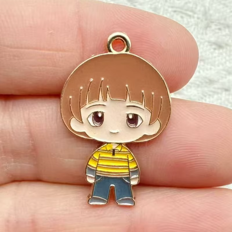 10 pièces de décorations Stranger Things, pendentifs mignons en alliage, figurines d'anime, accessoires de bijoux créatifs DIY pour enfants, cadeau