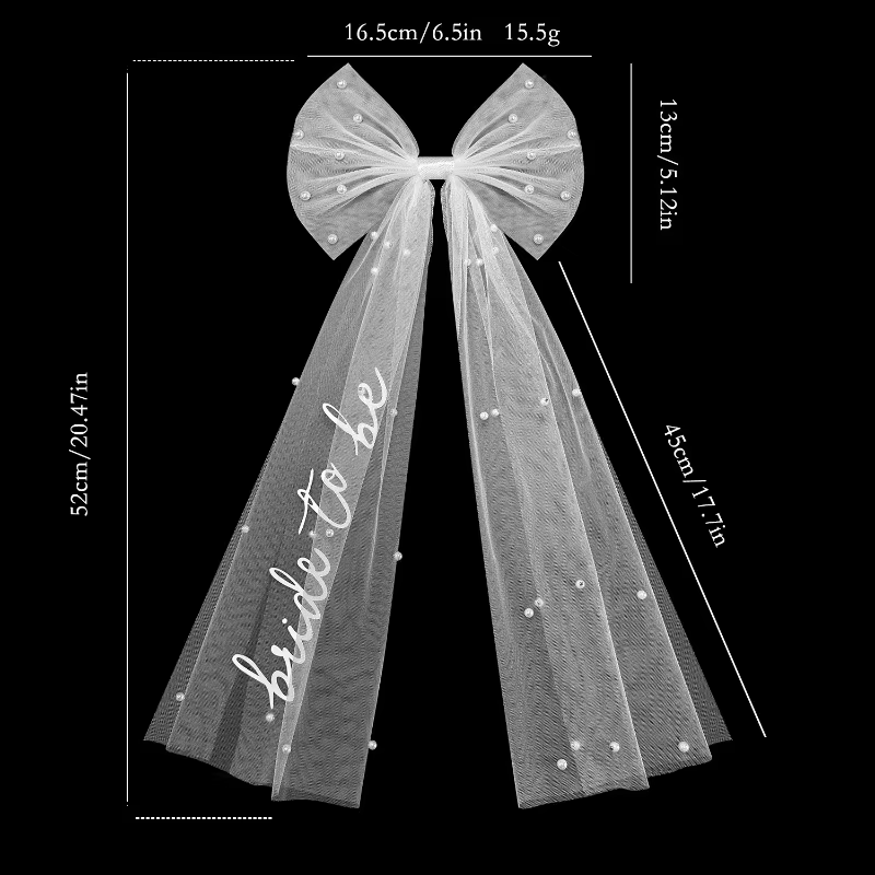 Voile à nœud pour future mariée, enterrement de vie de jeune fille, événements de mariage, design avec nœud en tulle, accessoire romantique élégant et mémorable