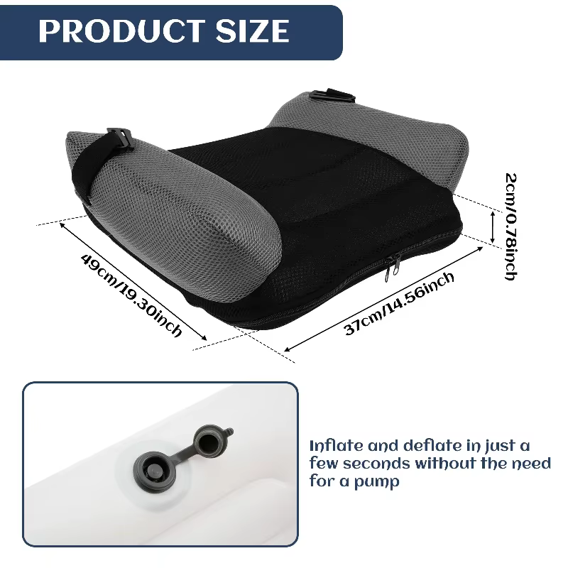 Coussin de siège rehausseur de voiture gonflable, siège rehausseur Portable avec sac de rangement, tapis de voyage confortable et de sécurité en PVC pour enfants en bas âge