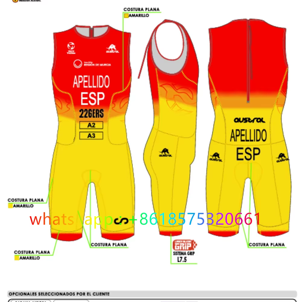 Body sans manches pour Triathlon espagnol pour hommes
