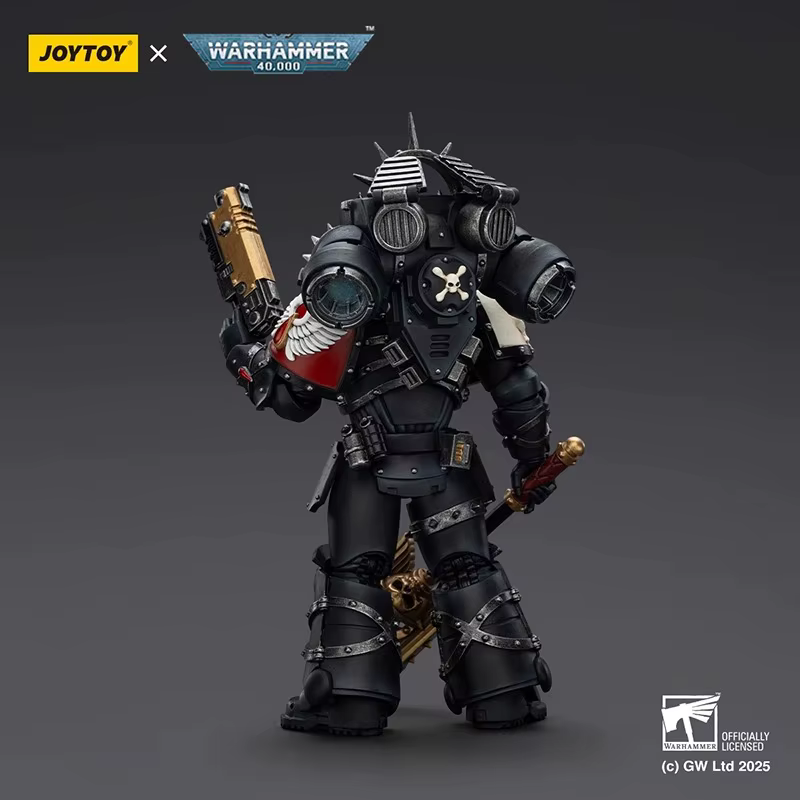 【Accessoires】Figurines d'action JOYTOY Warhammer 1/18 Blood Angels Lemartes avec Jump Pack, Blood Crozius et pistolet Absolver Bolt