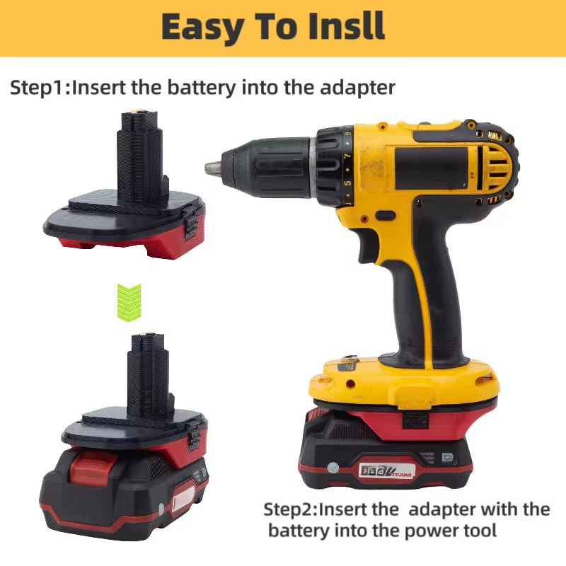 Pour adaptateur Parkside vers Dewalt pour Parkside 20V remplacer vers Dewalt 18V accessoires de convertisseur de perceuse électrique ( ﻿ Adaptateur uniquement)