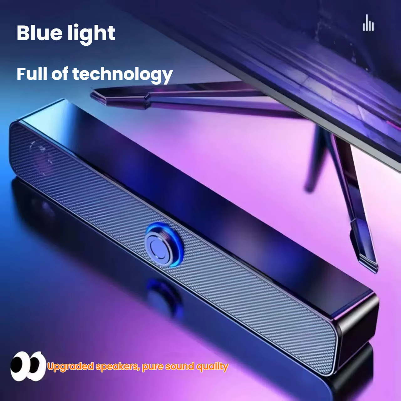 Barre de son PC filaire et sans fil, haut-parleur Bluetooth alimenté par USB, barre de son pour TV, PC, ordinateur portable, jeux, système audio surround pour cinéma maison