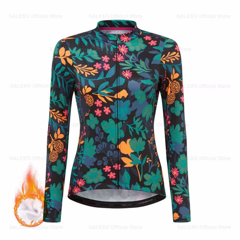 Maillot de cyclisme d'hiver pour femme