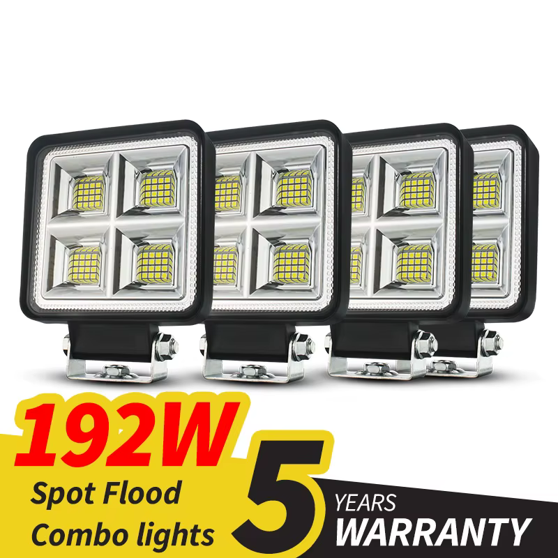 Feux LED ronds pour camion 12V 24V, pour tracteur, voiture, véhicule 4x4, tout-terrain, barre de travail, éclairage de conduite