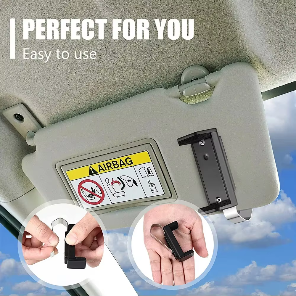 Clip de fixation pour pare-soleil de voiture, télécommande de porte pour porte de Garage, porte-clés de voiture, accessoires universels d'intérieur de voiture