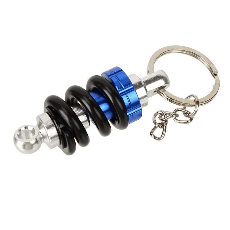 Porte-clés durable et élégant en alliage d'aluminium avec amortisseur – Pendentif d'amortisseur avant automobile pour voitures et scooters