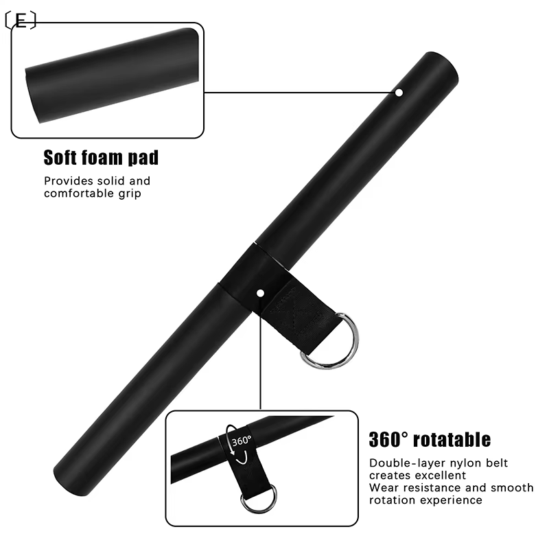 〔E〕Accessoire de musculation à domicile Barre de traction de 40 cm pour poulies latérales et triceps – Équipement de gym