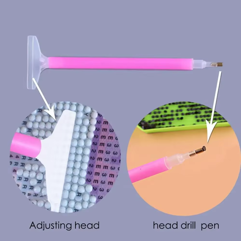 Kit d'outils de stylo de broderie de point de croix de peinture de diamant 5D, accessoires de bricolage, colle de mosaïque, pincettes