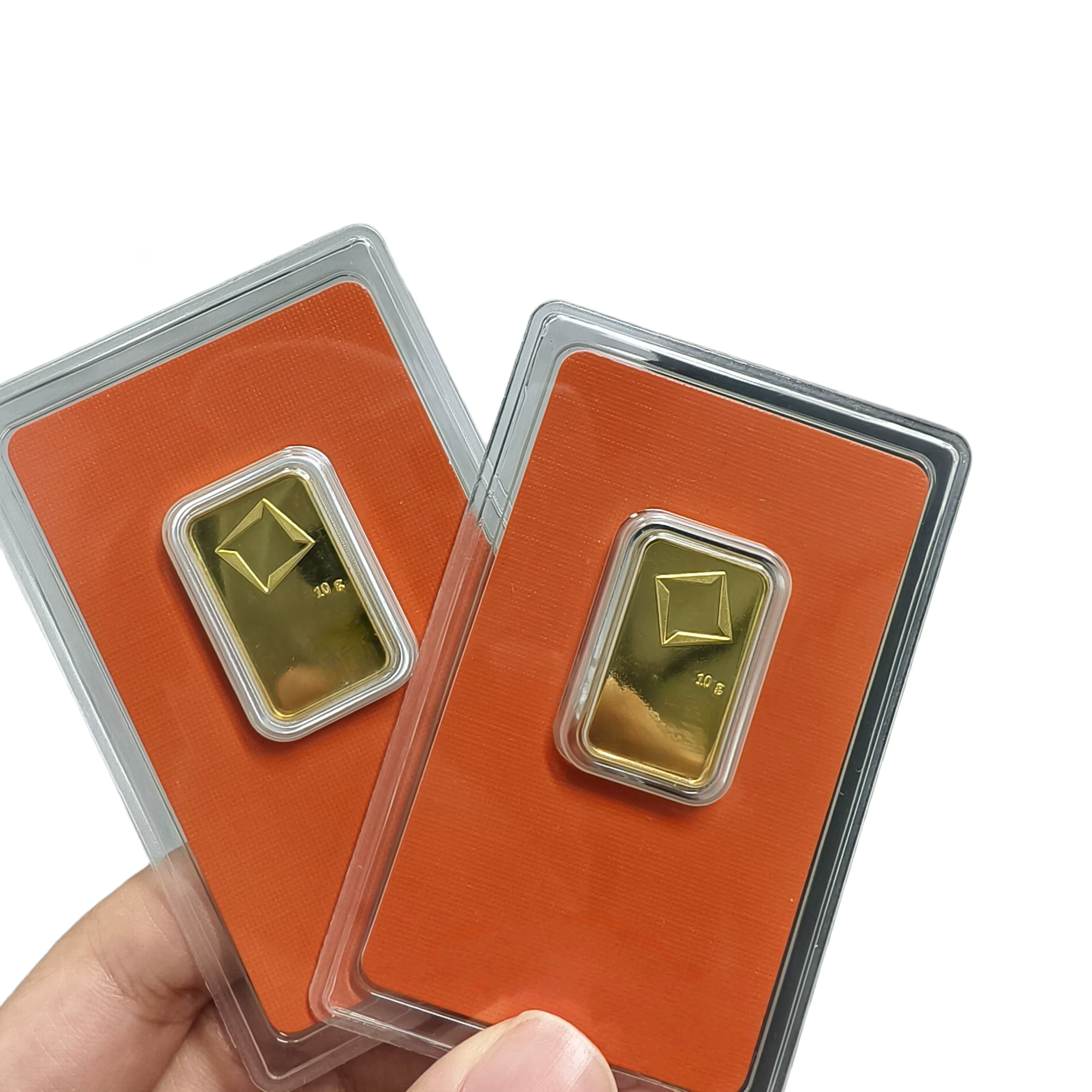 Barre de cuivre 1g/2.5g/10g/20g/1oz/50g non magnétique plaquée or suisse avec numéro de série indépendant, pièce de collection, artisanat, souvenir