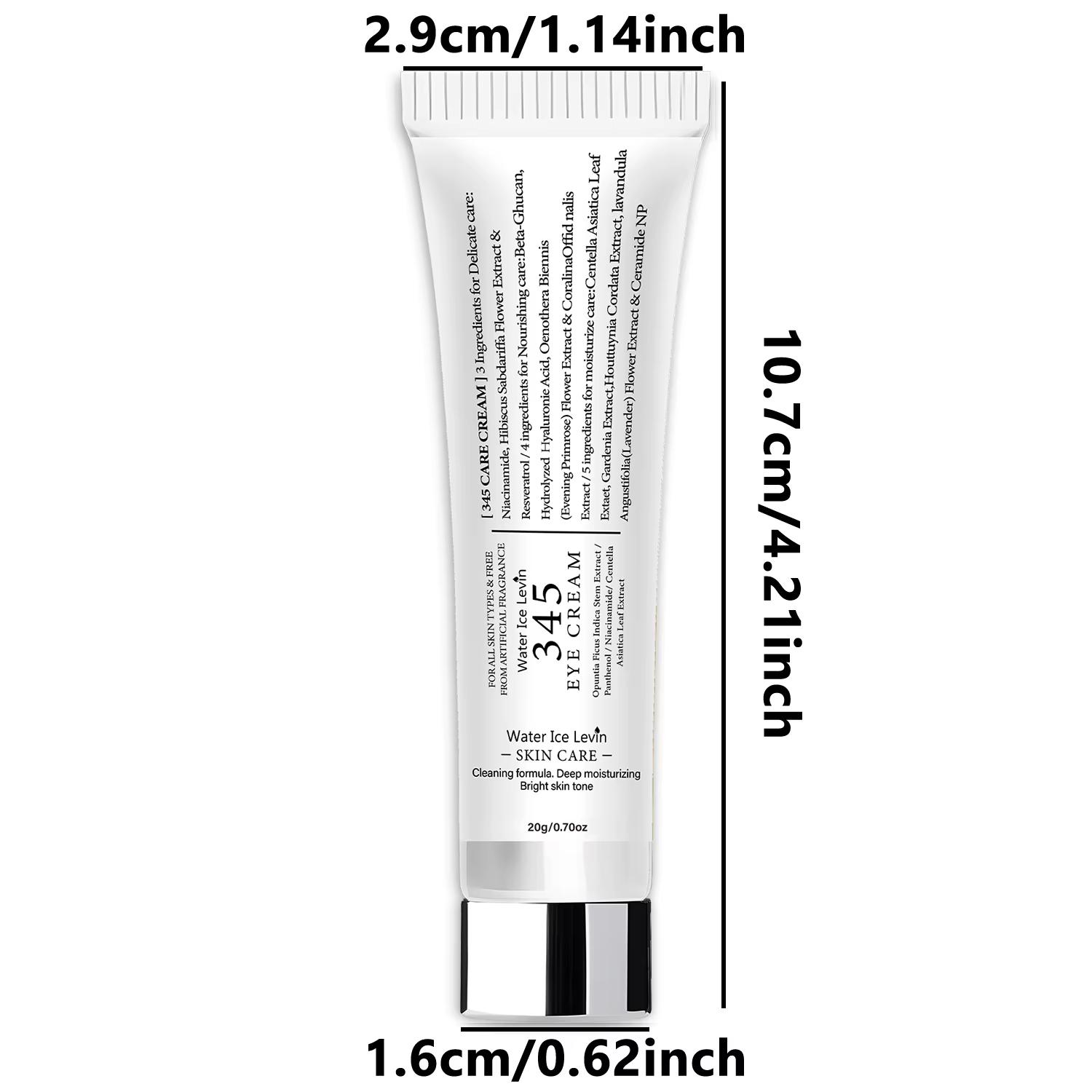Crème pour les yeux au collagène avec acide hyaluronique, rétinol, tocophère et glycérine, une crème pour les yeux à action tenseur rapide, pour lisser, raffermir et revitaliser.