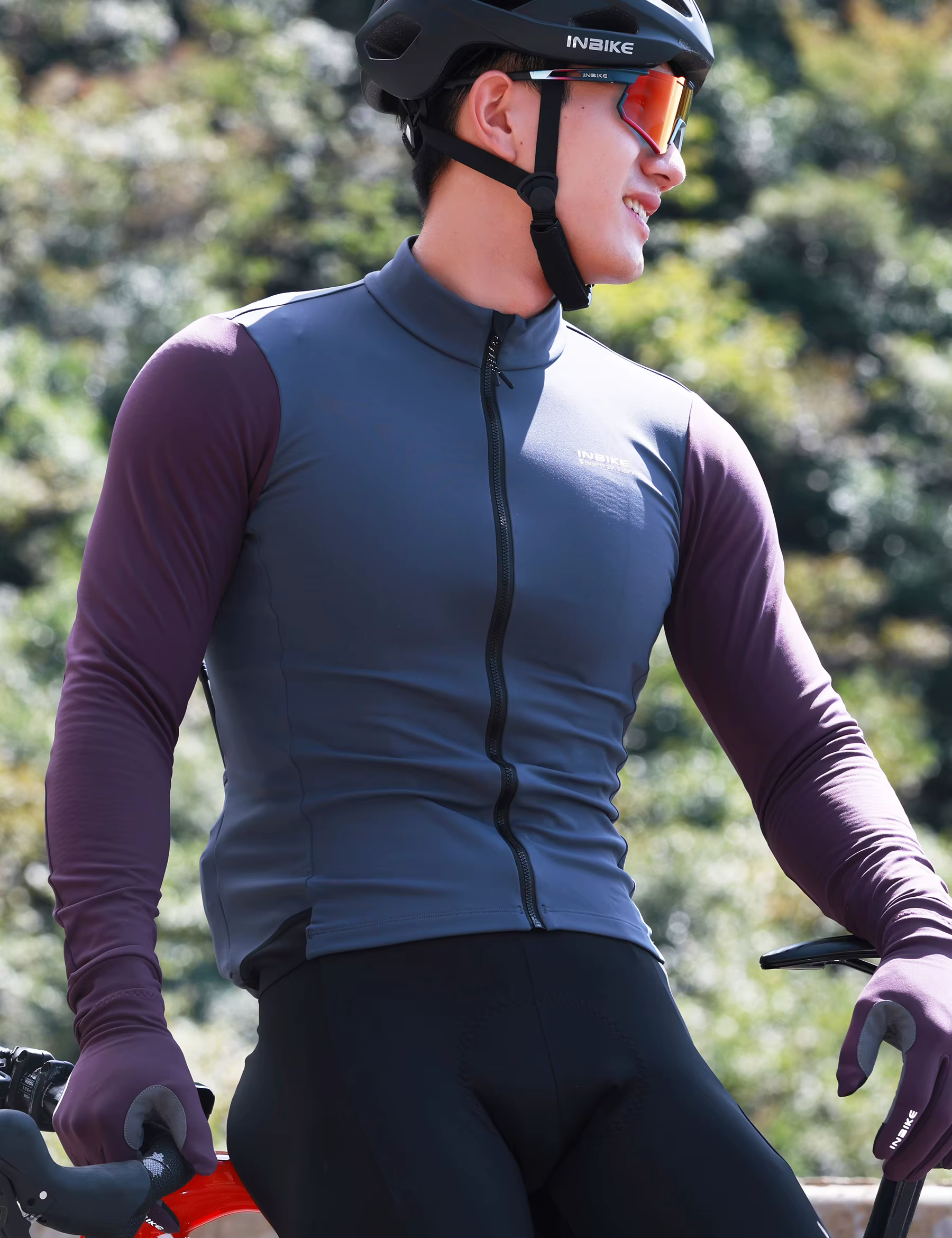INBIKE hiver vestes de cyclisme pour hommes thermique polaire vélo maillot pour temps froid équitation coupe-vent