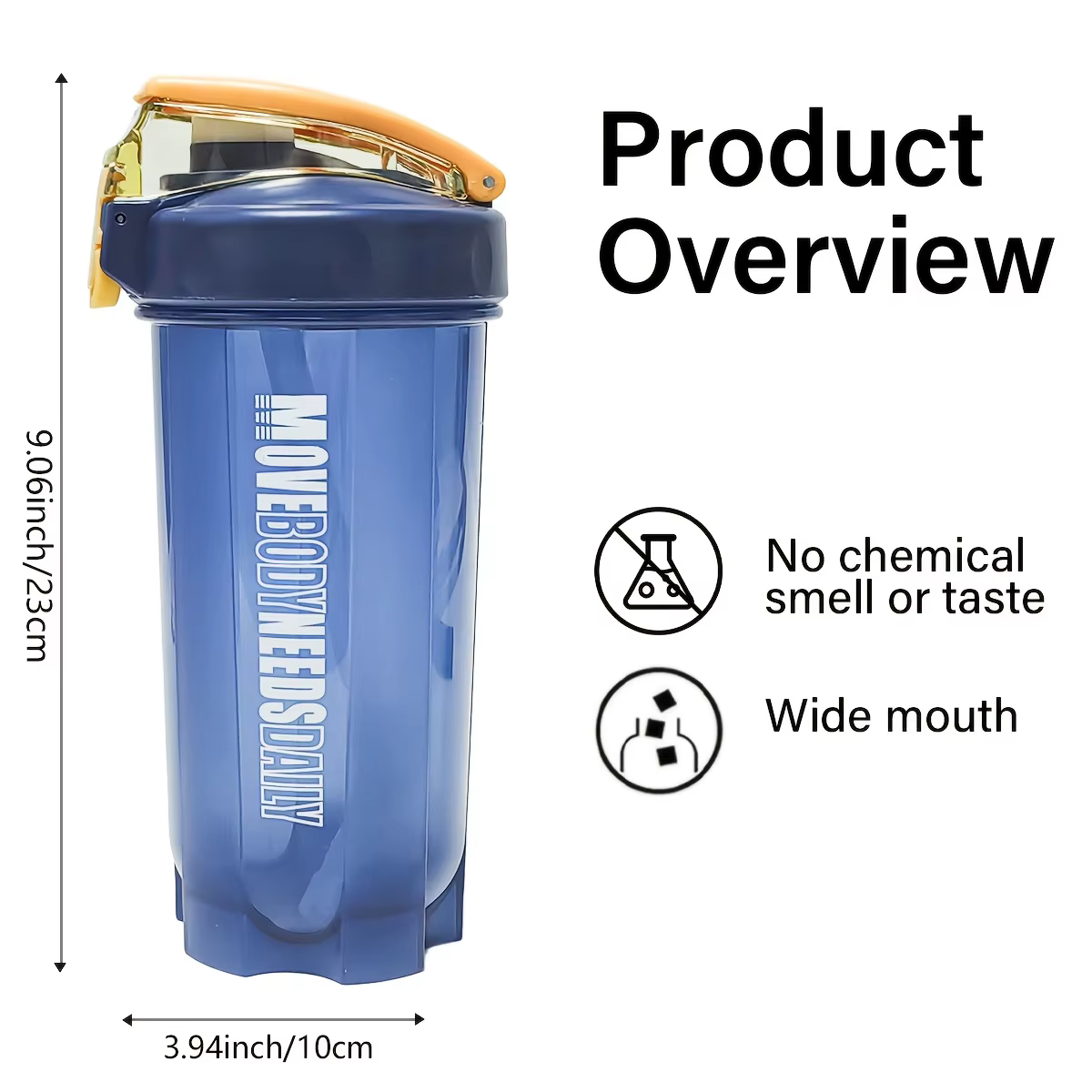 Shaker à protéines portable 550ml