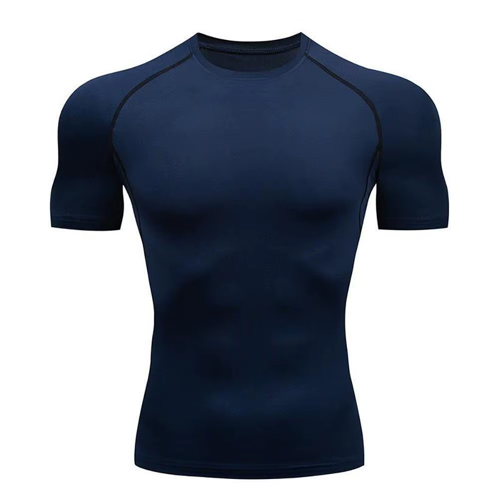T-shirt de sport à manches courtes pour hommes, haut de course