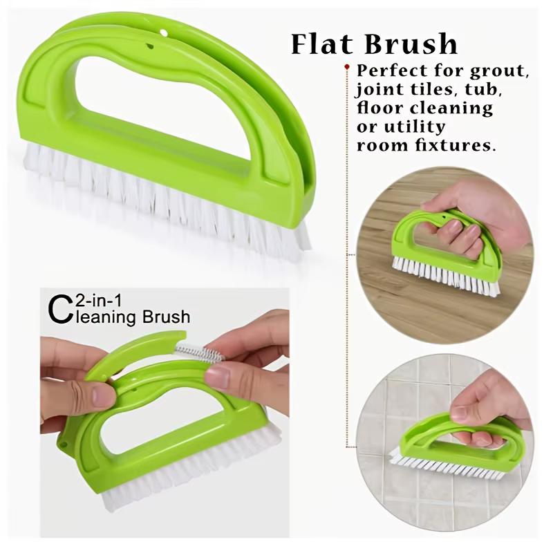 Brosse de nettoyage de joints de carrelage deux en un, adaptée au nettoyage ménager dans les cuisines, les pistes de fenêtres et de portes, les poêles, les articulations et les sols