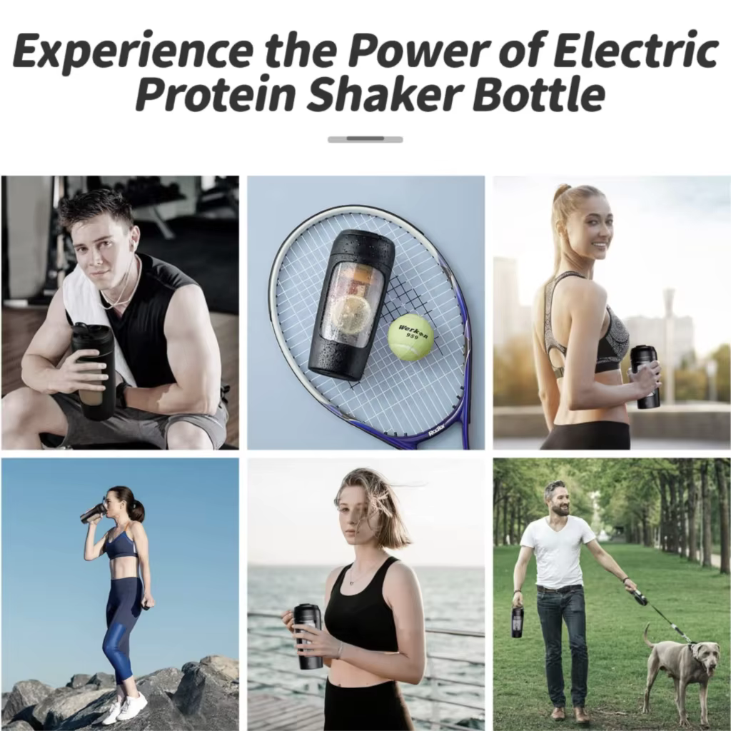 Bouteille de Whey Shaker Électrique Portable USB