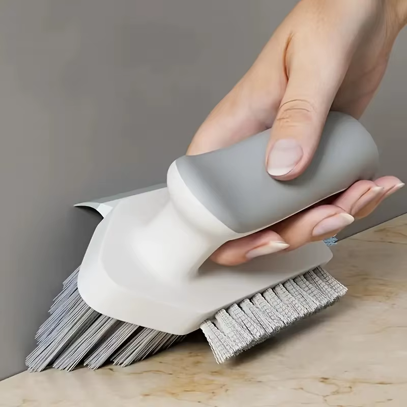 Brosse multifonctionnelle pour livres de carrelage et de coulis, épurateur d'angle, brosses de sol de baignoire, espace durable portable, outils de livres 4 en 1, 2 pièces