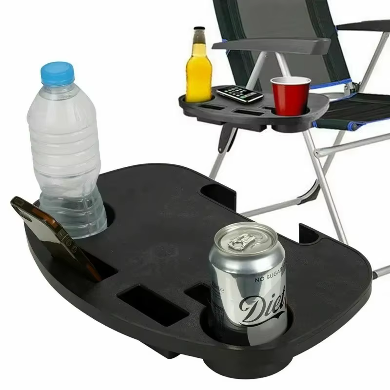 Accessoires de chaise, Table d'appoint, tasse, plateau à boissons, Clip facile à transporter, adapté à la pêche en plein air, Camping, plage, équipement de Camping