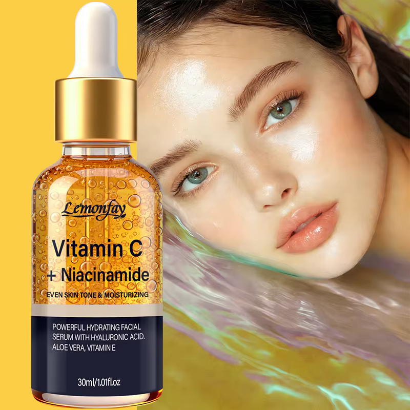 Sérum facial Lemonfay Vitamine C + Niacinamide |   Formule hydratante avec acide hyaluronique, aloe vera et vitamine E |   Teint uniforme