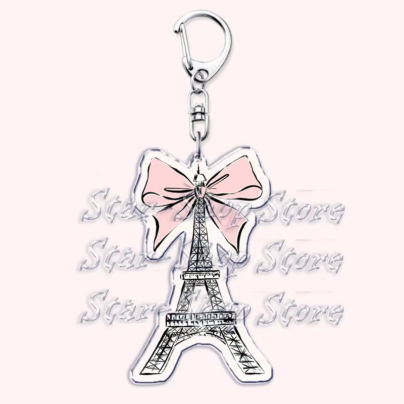 Porte-Clés Rétro de la Tour Eiffel, avec Timbres Français, I Love Paris, Accessoires de Sac, Bijoux, Cadeaux de GérFriends
