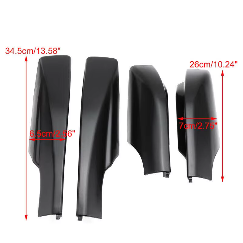 Pour Toyota RAV4 2006 2007 2008 2009 2010 2011 2012, barre de toit en ABS noire, protection des extrémités des rails, coque de remplacement, 4 pièces