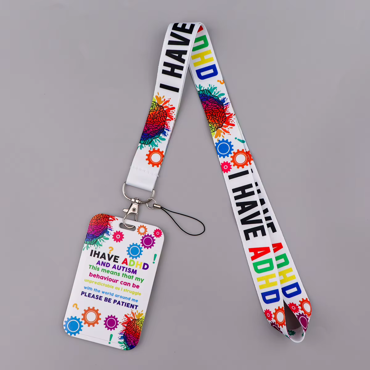 Lanière médicale tdah pour clés, couverture de carte d'identité, porte-Badge, médecin, infirmière, téléphone, sangles de cou, porte-clés, accessoires en corde