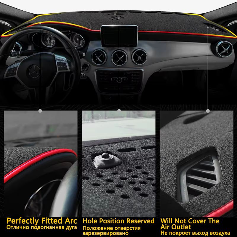 Pour Ford Transit Tourneo personnalisé 2012 ~ 2017 tapis anti-dérapant planche de bord Pad parasol Dashmat protéger accessoires 2013 2014 2015 2016