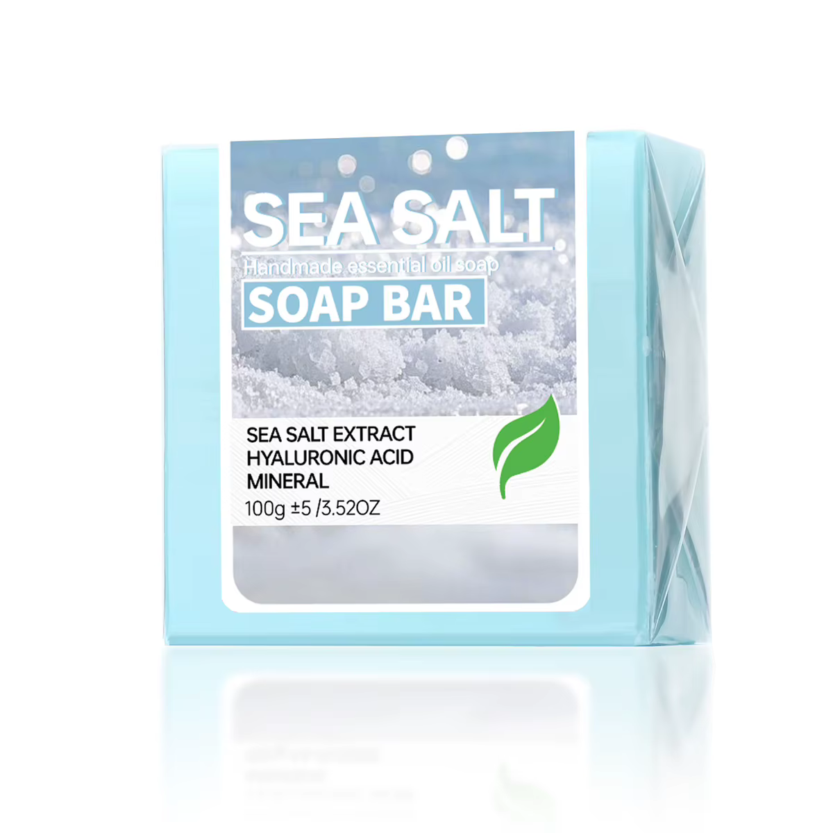 Savon artisanal à l'huile essentielle et au sel marin, savon nettoyant et hydratant à l'acide hyaluronique, nettoyage en profondeur pour le bain et le corps