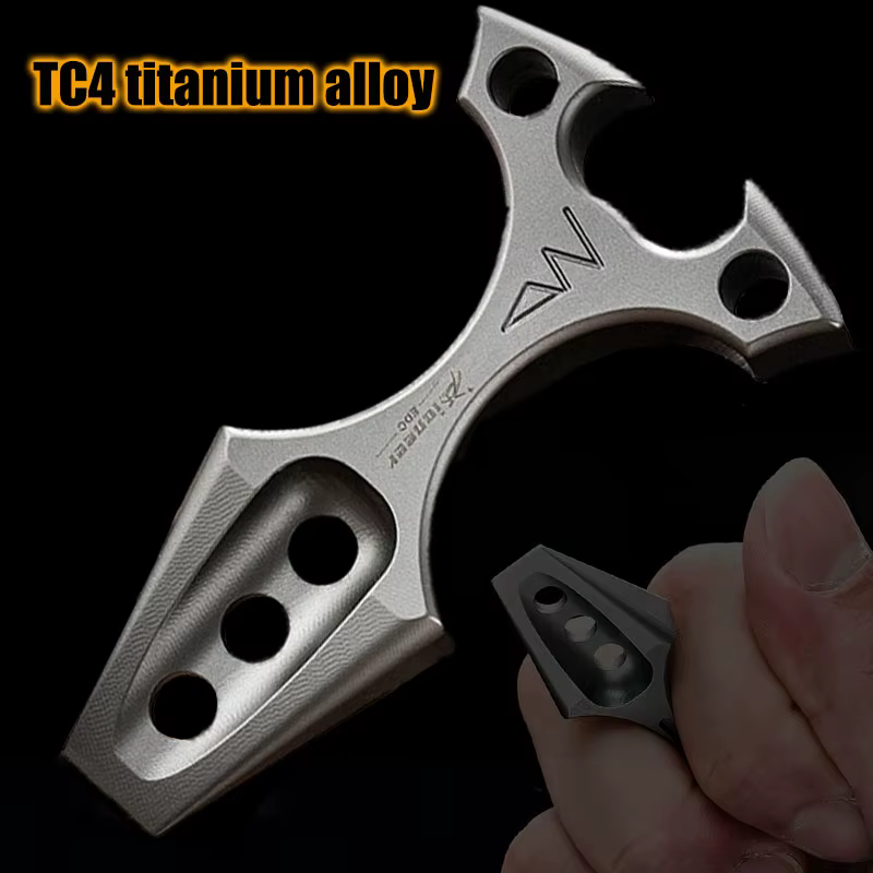Petit pied-de-biche multifonctionnel en alliage de titane TC4, Camping en plein air, fenêtre cassée, outils manuels, ouvre-bouteille EDC, barre de levier Portable Gif