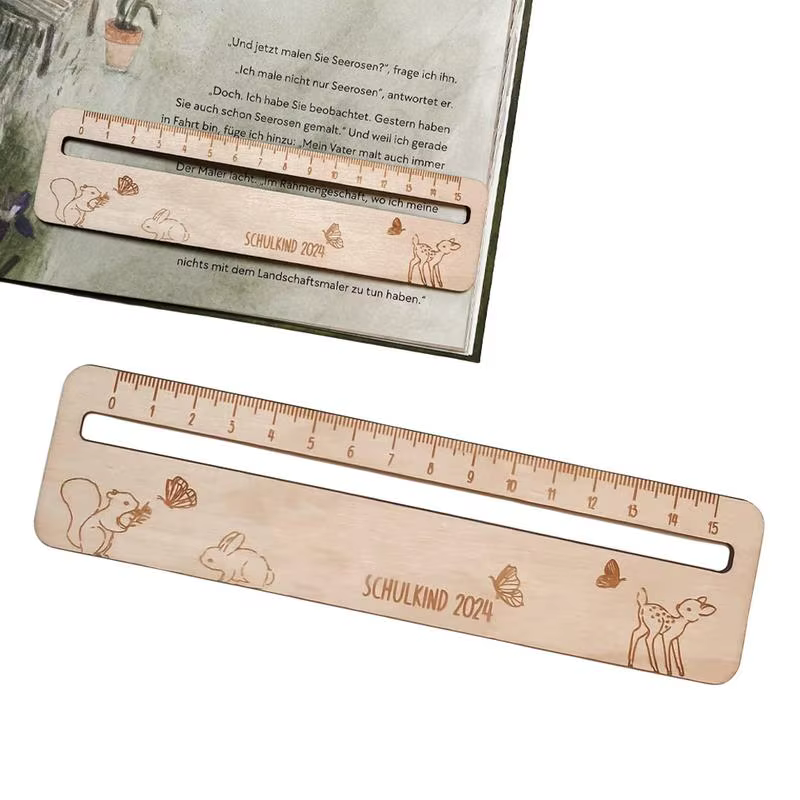 Règle de lecture guidée en bois pour enfants et étudiants, outils de lecture, guide texte, mesure, accessoires