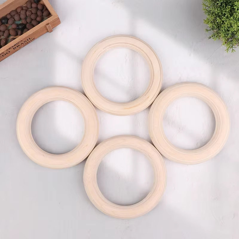 2 pièces/paires anneau en bois Portable Crossfit anneaux de gymnastique