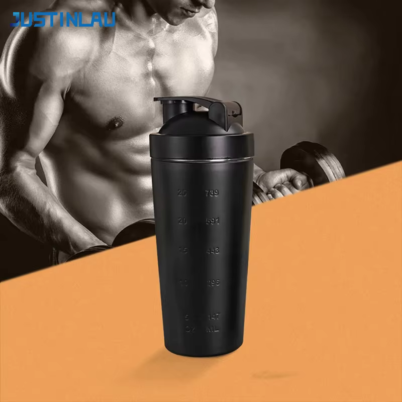 Bouteille Shaker Portable en acier inoxydable